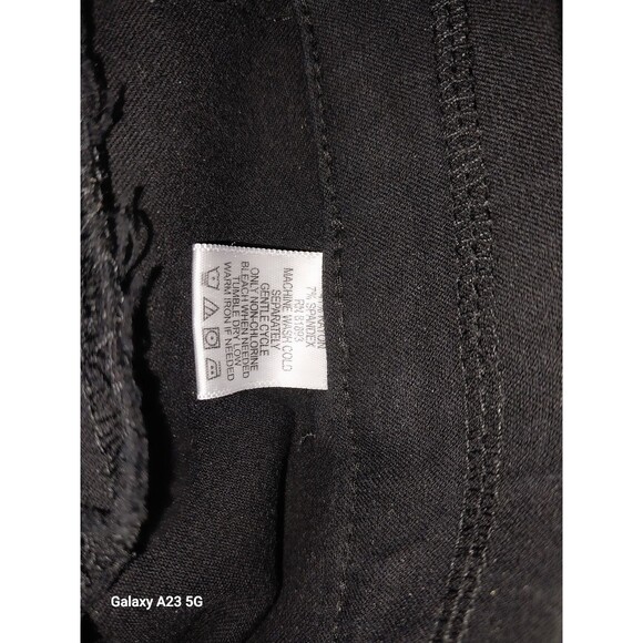 Isaac Mizrahi Live Boot Cut Fly Front Pants 16 Black Stretch Slacks - Picture 6 of 6